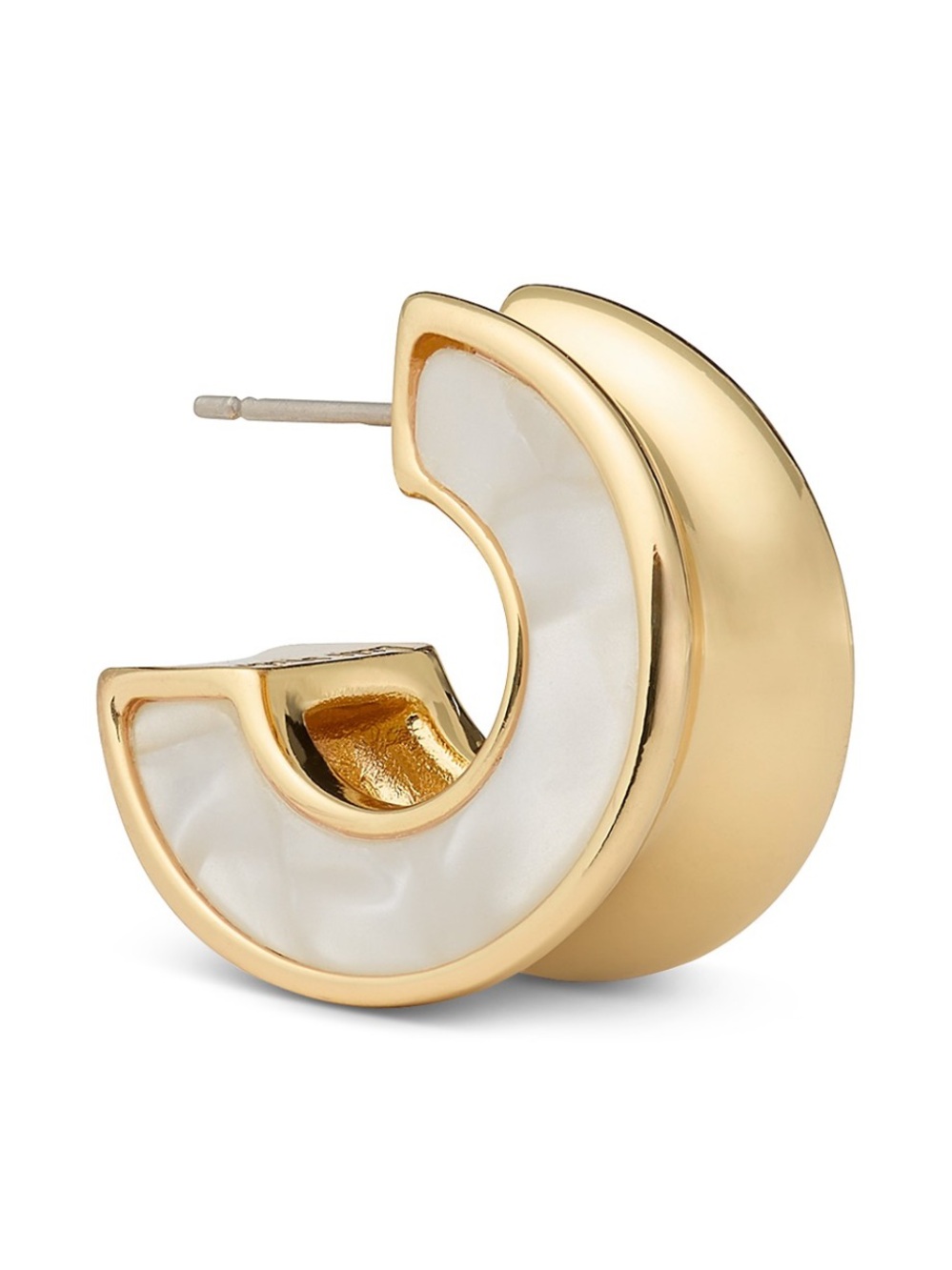 KATE SPADE Bold Small Hoops - Cream Multi